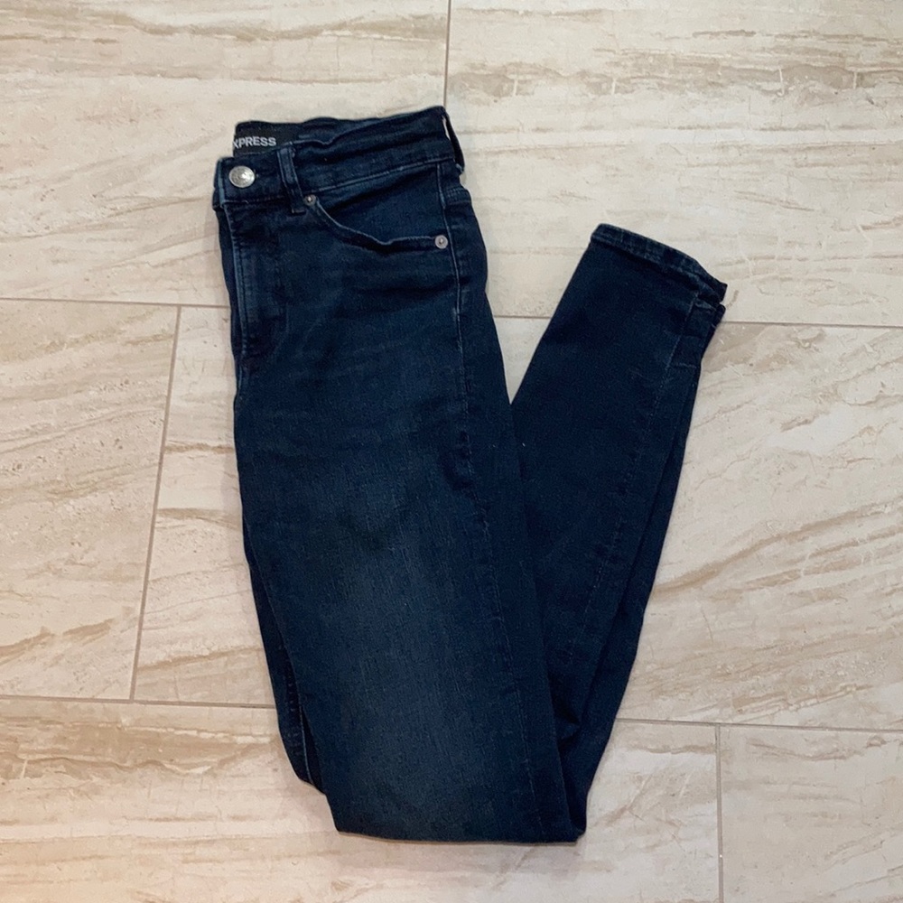 Express Dark Wash Stretch+ High Rise Jean Jegging